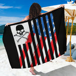 American Flag Freedom Life Print Beach Sarong Wrap