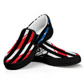 American Flag Freedom Life Print Black Slip On Sneakers