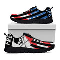 American Flag Freedom Life Print Black Running Shoes