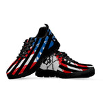 American Flag Freedom Life Print Black Sneakers
