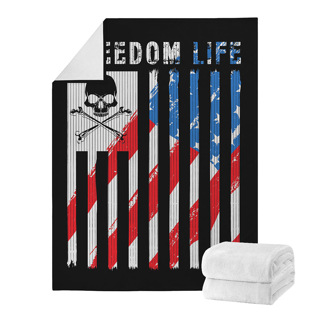 American Flag Freedom Life Print Blanket