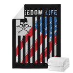 American Flag Freedom Life Print Blanket