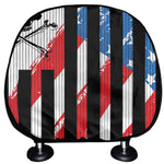 American Flag Freedom Life Print Car Headrest Covers