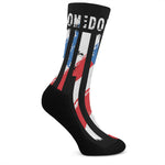 American Flag Freedom Life Print Crew Socks