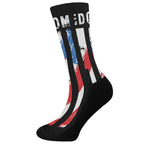 American Flag Freedom Life Print Crew Socks