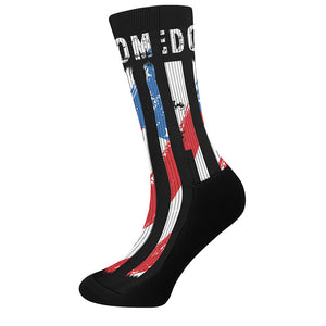 American Flag Freedom Life Print Crew Socks