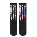 American Flag Freedom Life Print Crew Socks