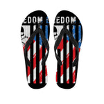 American Flag Freedom Life Print Flip Flops
