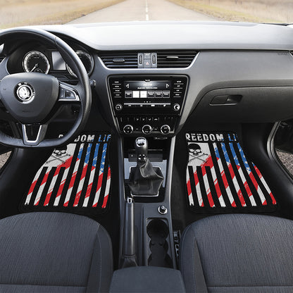 American Flag Freedom Life Print Front and Back Car Floor Mats