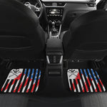 American Flag Freedom Life Print Front and Back Car Floor Mats