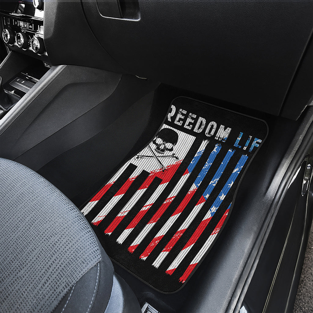 American Flag Freedom Life Print Front Car Floor Mats
