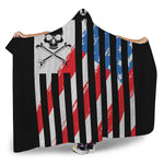 American Flag Freedom Life Print Hooded Blanket