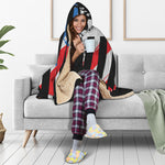 American Flag Freedom Life Print Hooded Blanket