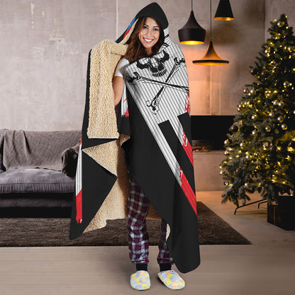 American Flag Freedom Life Print Hooded Blanket