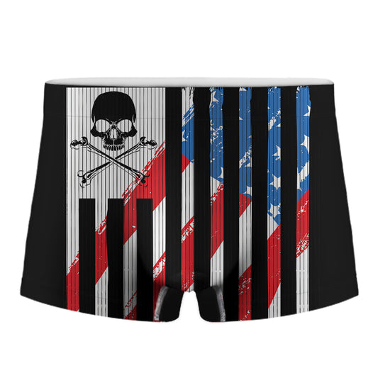 American Flag Freedom Life Print Men's Boxer Briefs