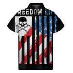American Flag Freedom Life Print Men's Short Sleeve Shirt