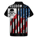 American Flag Freedom Life Print Men's Short Sleeve Shirt