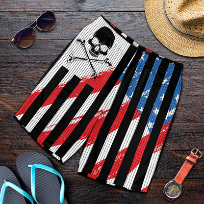 American Flag Freedom Life Print Men's Shorts