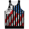 American Flag Freedom Life Print Men's Tank Top