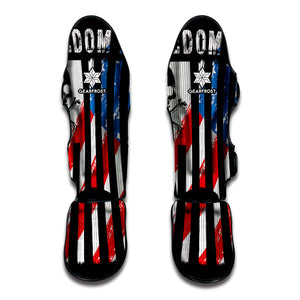 American Flag Freedom Life Print Muay Thai Shin Guard