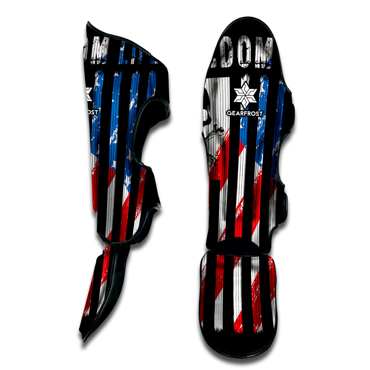 American Flag Freedom Life Print Muay Thai Shin Guard