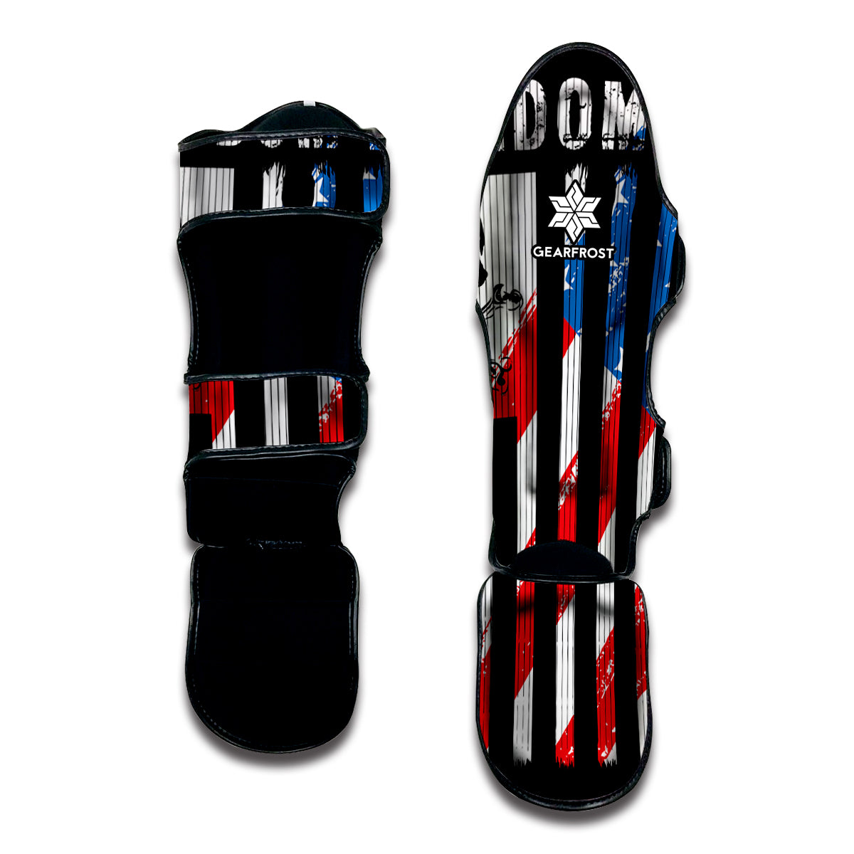 American Flag Freedom Life Print Muay Thai Shin Guard