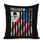 American Flag Freedom Life Print Pillow Cover