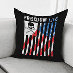 American Flag Freedom Life Print Pillow Cover
