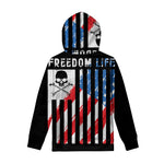 American Flag Freedom Life Print Pullover Hoodie