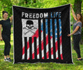American Flag Freedom Life Print Quilt