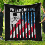 American Flag Freedom Life Print Quilt