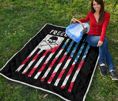 American Flag Freedom Life Print Quilt