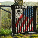 American Flag Freedom Life Print Quilt