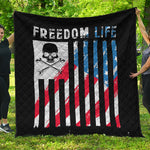 American Flag Freedom Life Print Quilt
