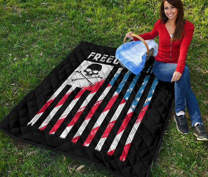 American Flag Freedom Life Print Quilt