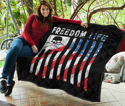 American Flag Freedom Life Print Quilt