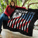 American Flag Freedom Life Print Quilt