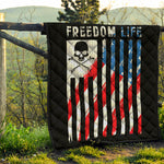American Flag Freedom Life Print Quilt