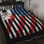 American Flag Freedom Life Print Quilt Bed Set