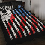 American Flag Freedom Life Print Quilt Bed Set