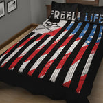 American Flag Freedom Life Print Quilt Bed Set