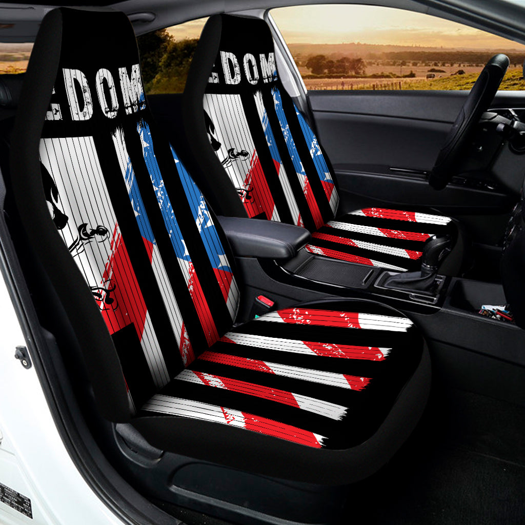 American Flag Freedom Life Print Universal Fit Car Seat Covers