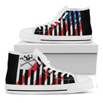 American Flag Freedom Life Print White High Top Shoes