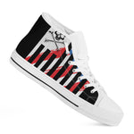 American Flag Freedom Life Print White High Top Shoes