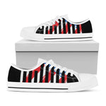 American Flag Freedom Life Print White Low Top Shoes