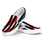 American Flag Freedom Life Print White Slip On Shoes