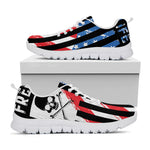 American Flag Freedom Life Print White Sneakers