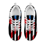 American Flag Freedom Life Print White Sneakers