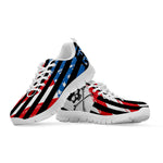 American Flag Freedom Life Print White Sneakers