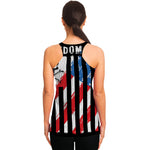 American Flag Freedom Life Print Women's Racerback Tank Top